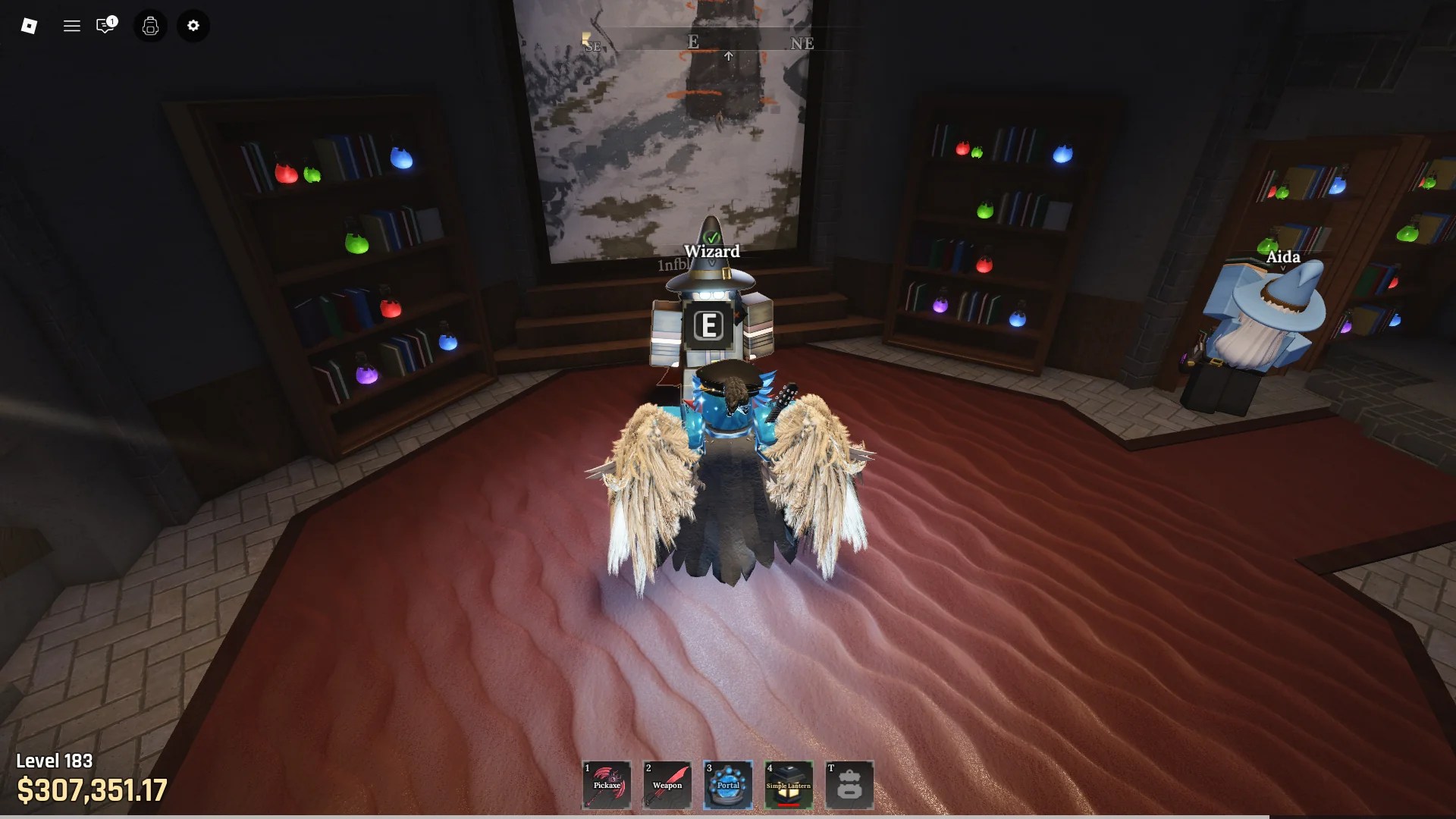 Location of the Wizard NPC that lets you reroll your race in The Forge Roblox experience.