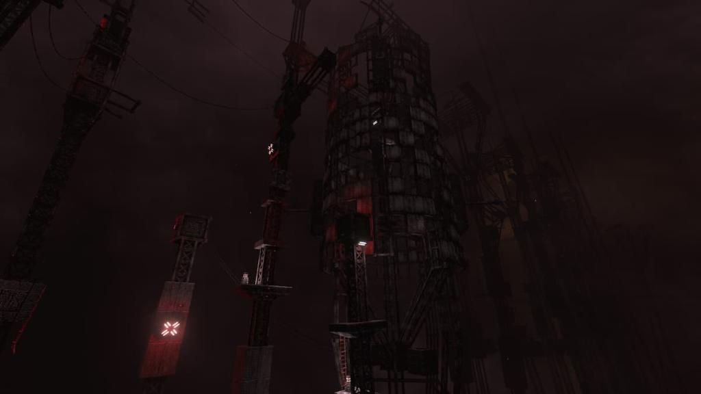 A creepy tower in White Knuckle.