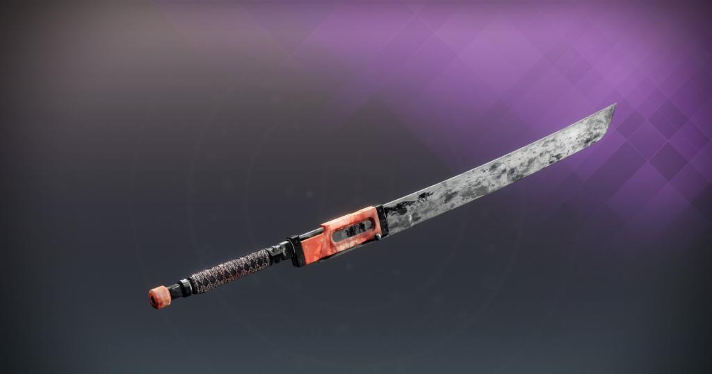 The Eighty-Six sword in Destiny 2, as seen in collections. It has the tier five ornament.