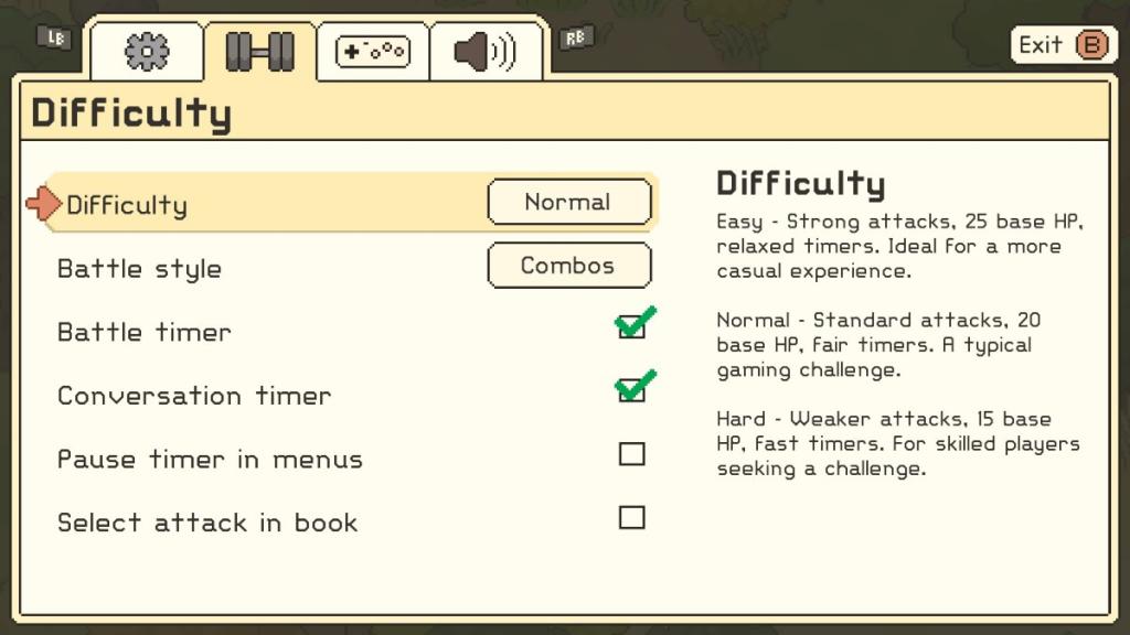 Hermit and Pig difficulty settings divided into two: general difficulty and combat difficulty