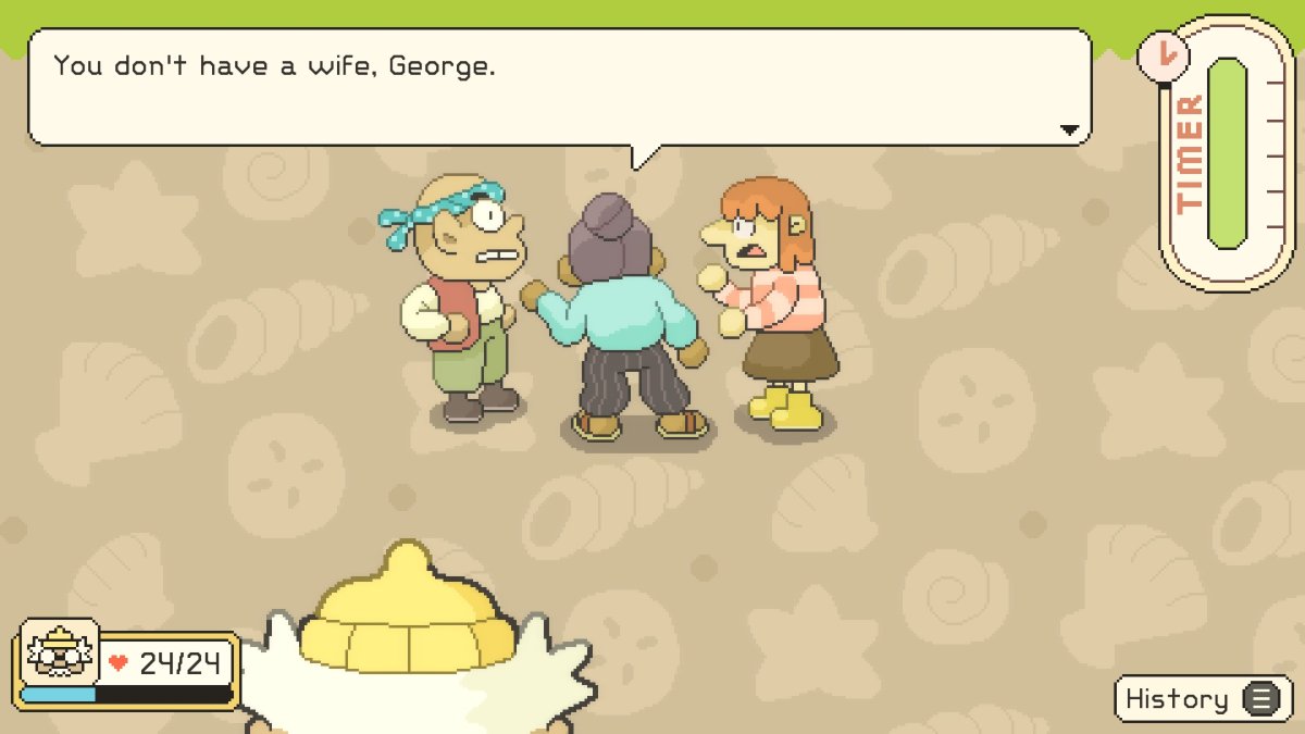 Funny dialogue in Hermit and Pig where kids talk about finding the truck driver and one exaggerates the situation by saying they have a wife when they don't
