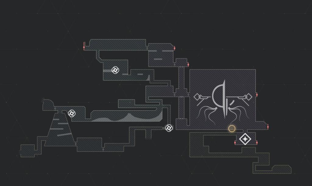 A map against a grey background in MIO: Memories in Orbit