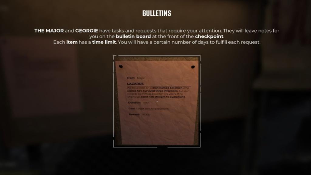 Lazarus quest in Quarantine Zone