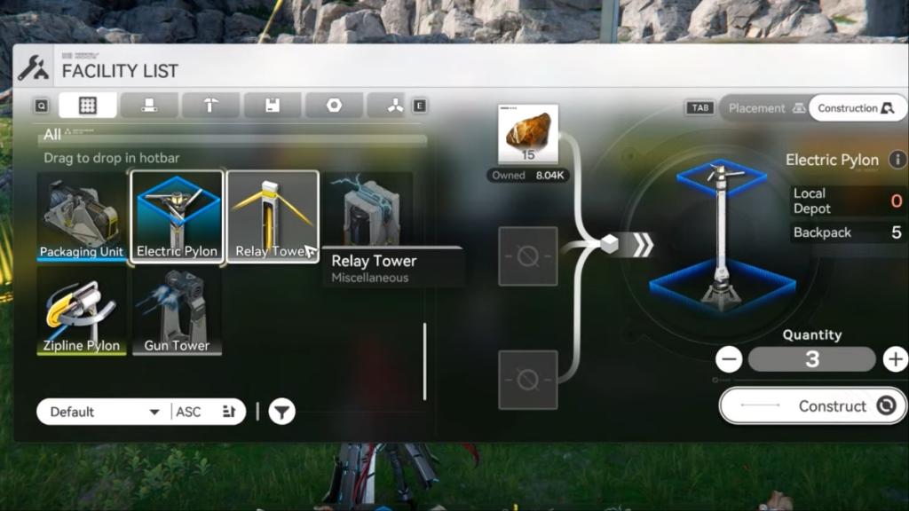 Zipline pylon construction materials