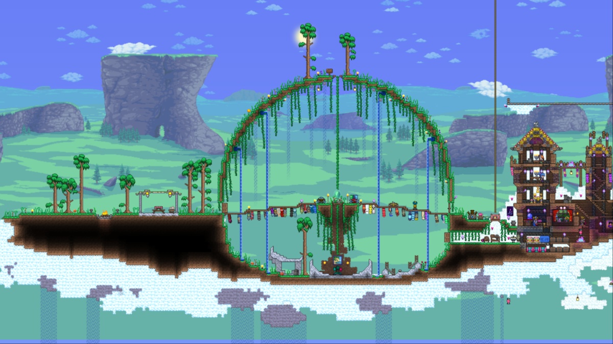 A base in Terrraria