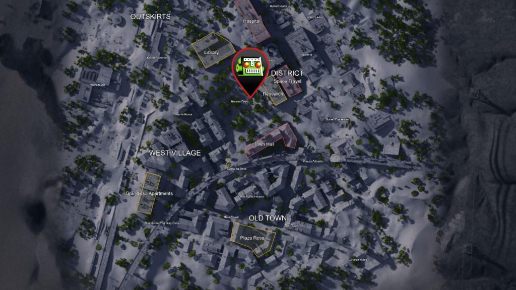 Kiosk location in Marano Park in ARC Raiders