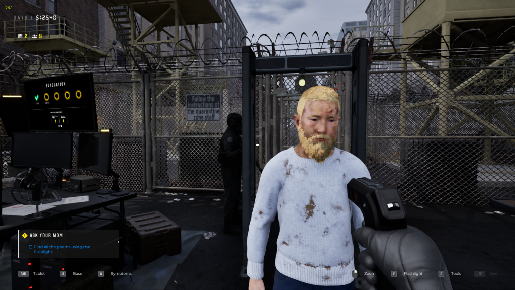 The Bruised Face NPC in Quarantine Zone