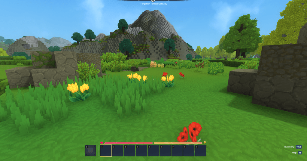 Location marker for Forgotten Temple in Hytale