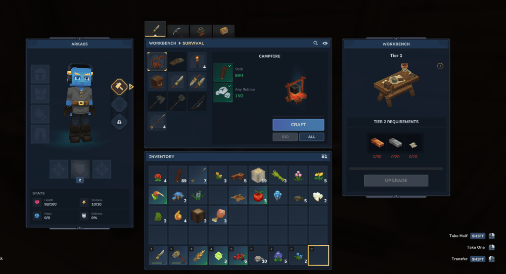 Workbench recipe in Hytale