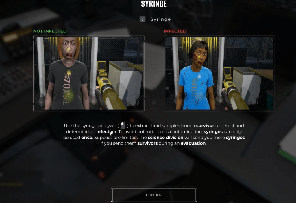 Syringe Analyzer in Quarantine Zone