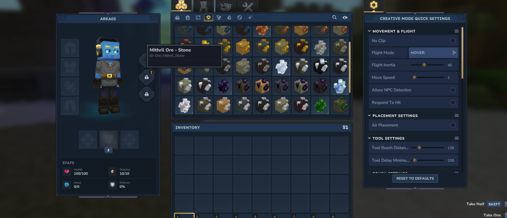 Mithril stone ore in Hytale