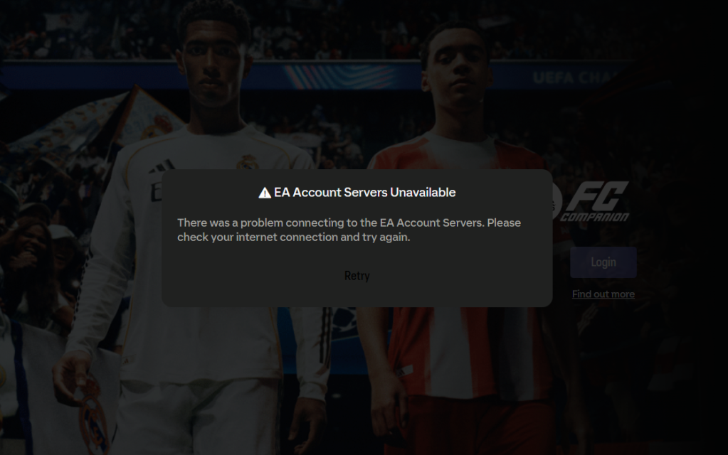 Web App error in FC 26