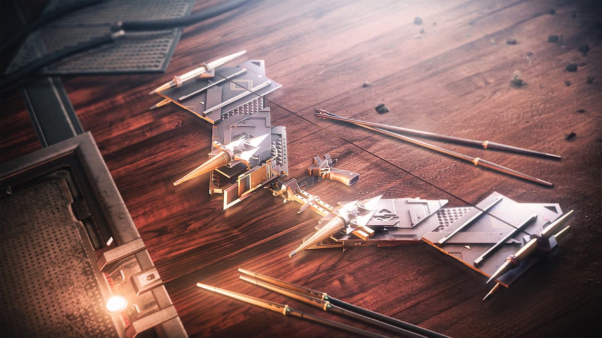 A promotional image of the Hierarchy of Needs bow in Destiny 2.