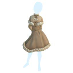 Taupe winter coat in disney dreamlight valley