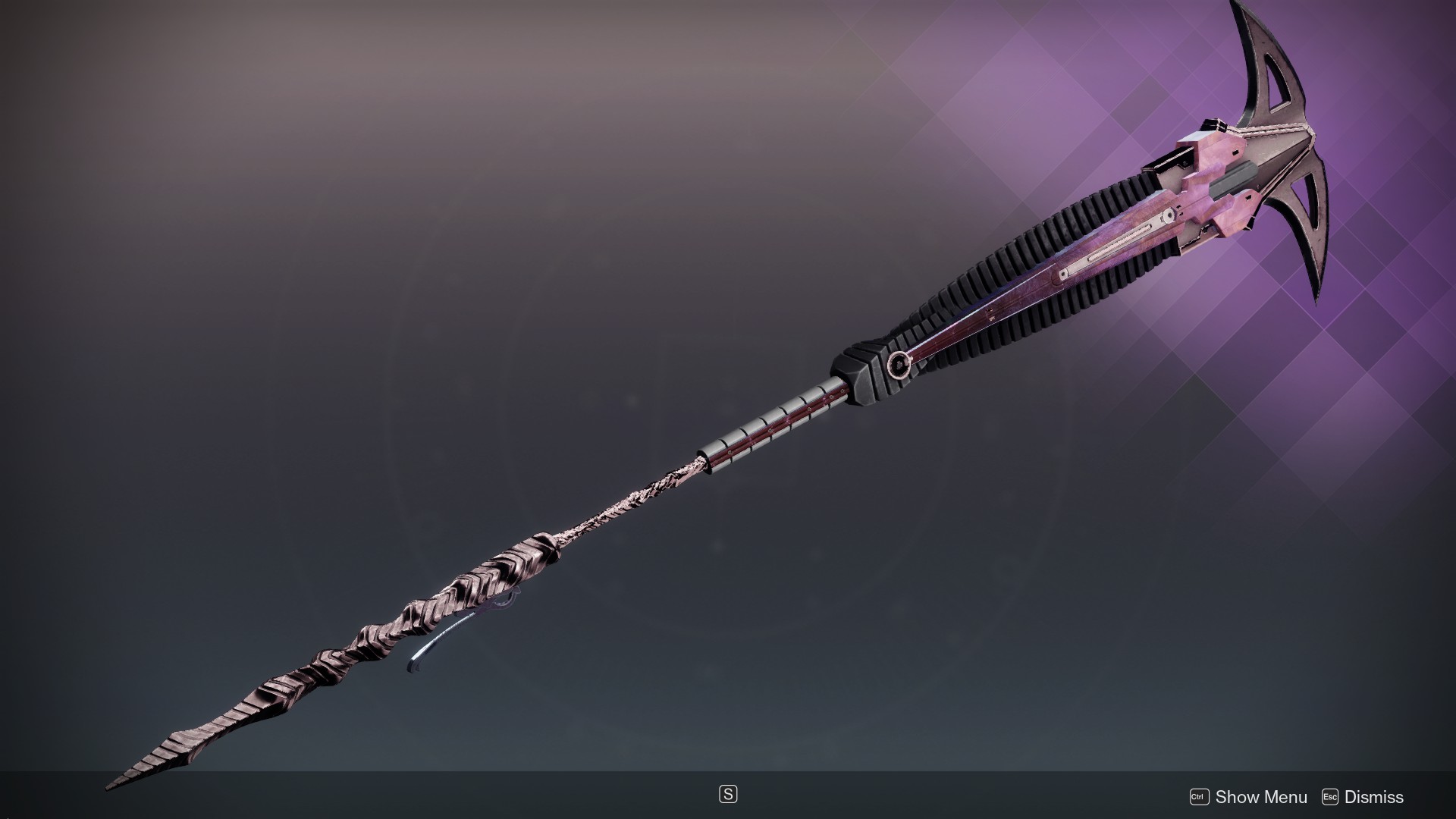 The Holofoil version of The Heron glaive in Destiny 2 from Arms Week.