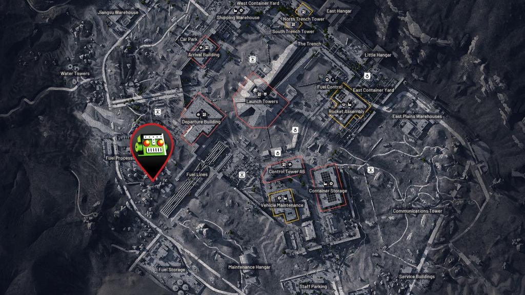 Hidden Bunker location on Spaceport