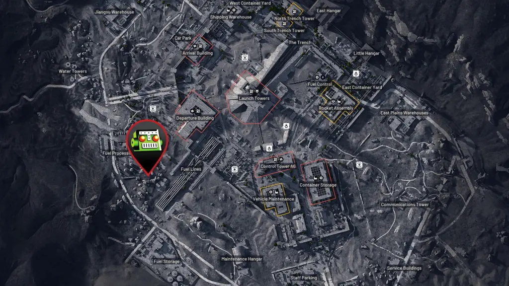 Hidden Bunker location on Spaceport