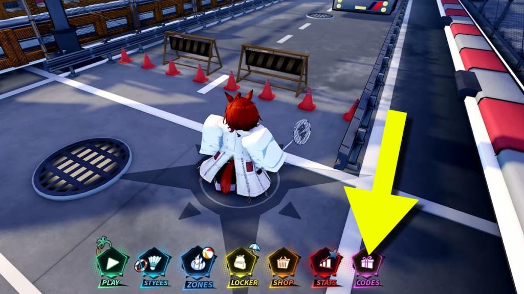 How to redeem codes in Anime Racket.