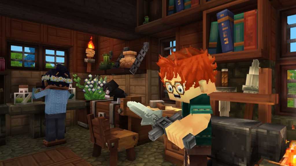Hytale friends in a house