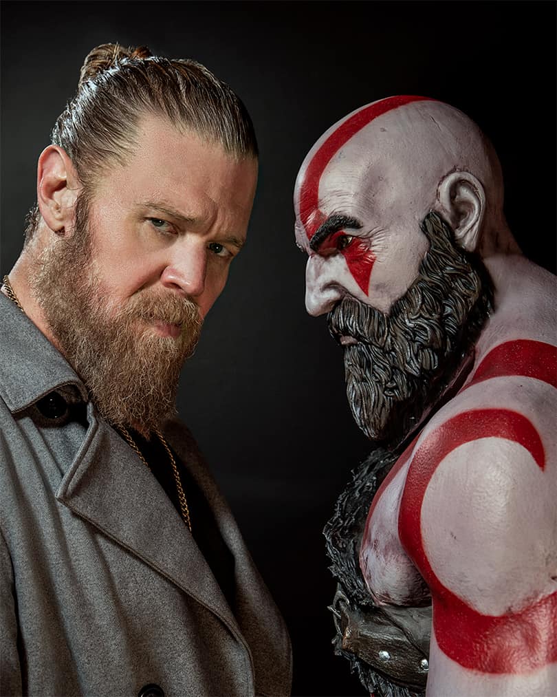 Ryan Hurst and Kratos