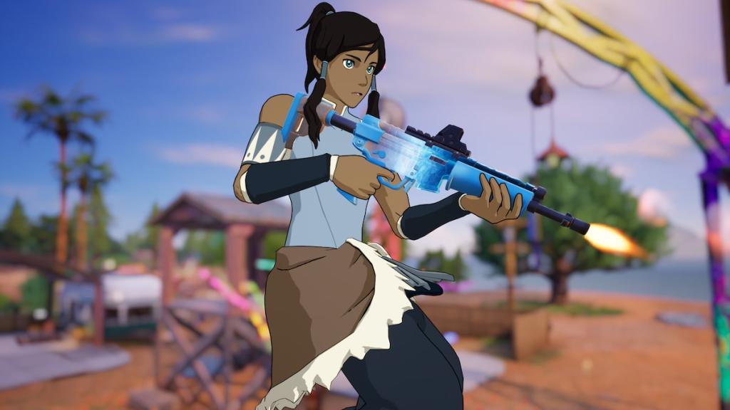 Korra shooting in fortnite