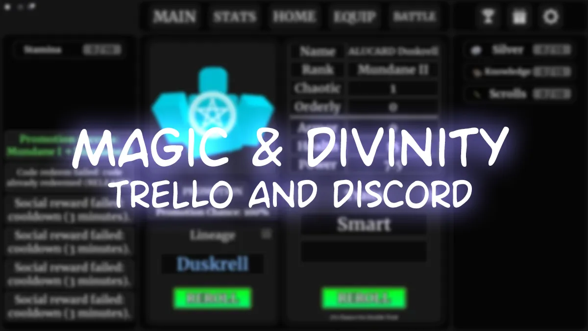 Magic & Divinity Trello And Discord Links