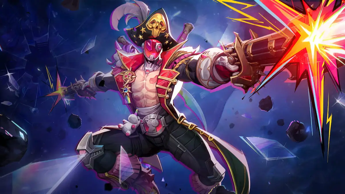 Pirate Deadpool shooting in marvel rivals