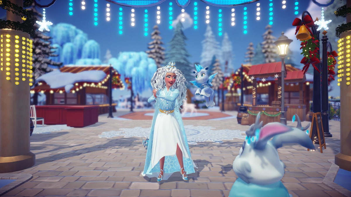 Standing under glowing arch in disney dreamlight valley