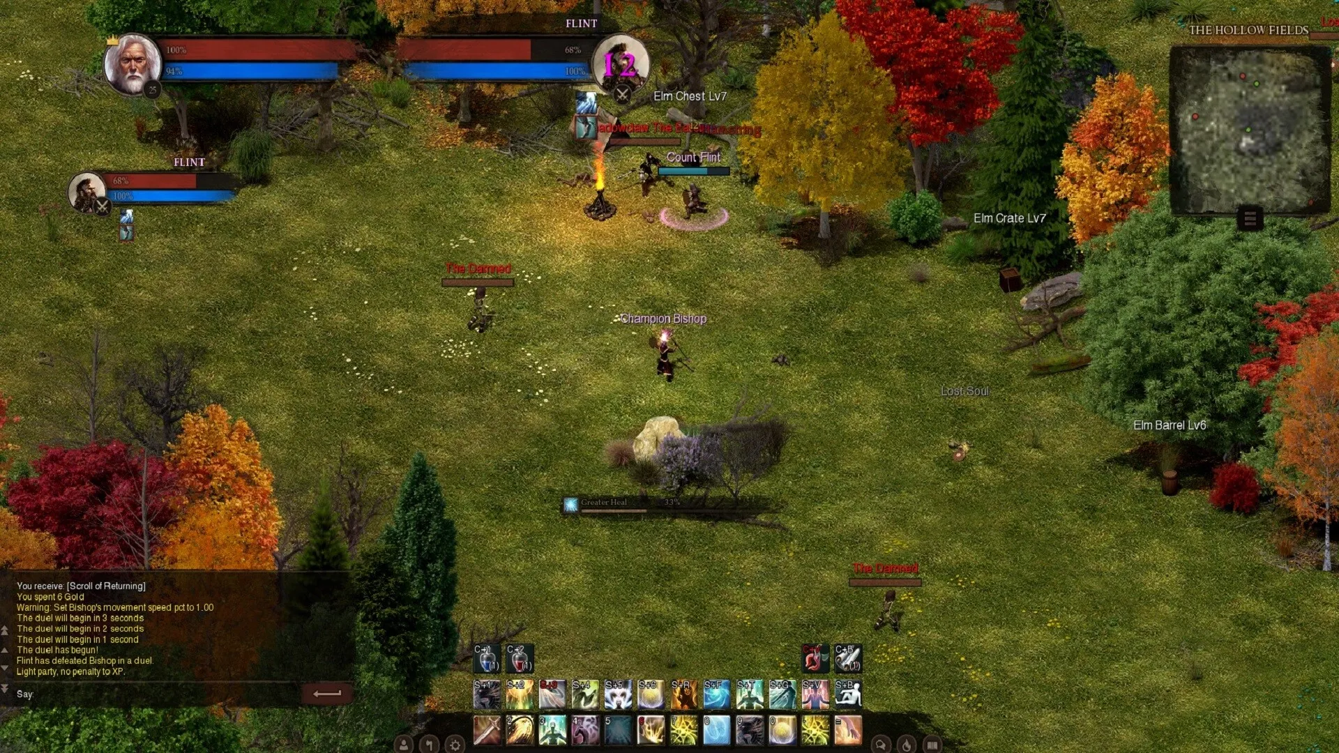 Players fighting in Dreadmyst