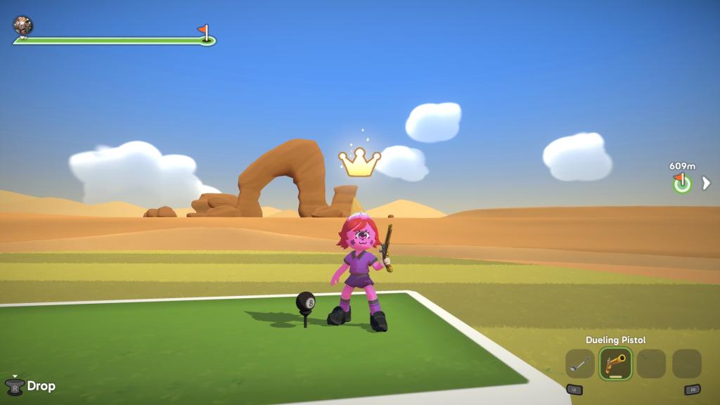 Getting the Single-Shot Pistol in Super Battle Golf