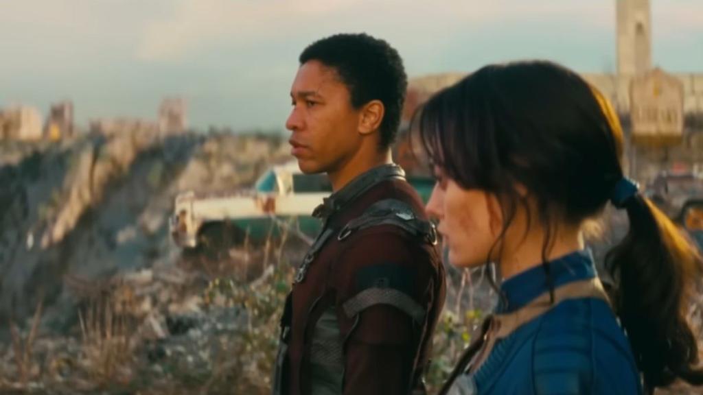 Side shot of Maximus and Lucy standing next to each other