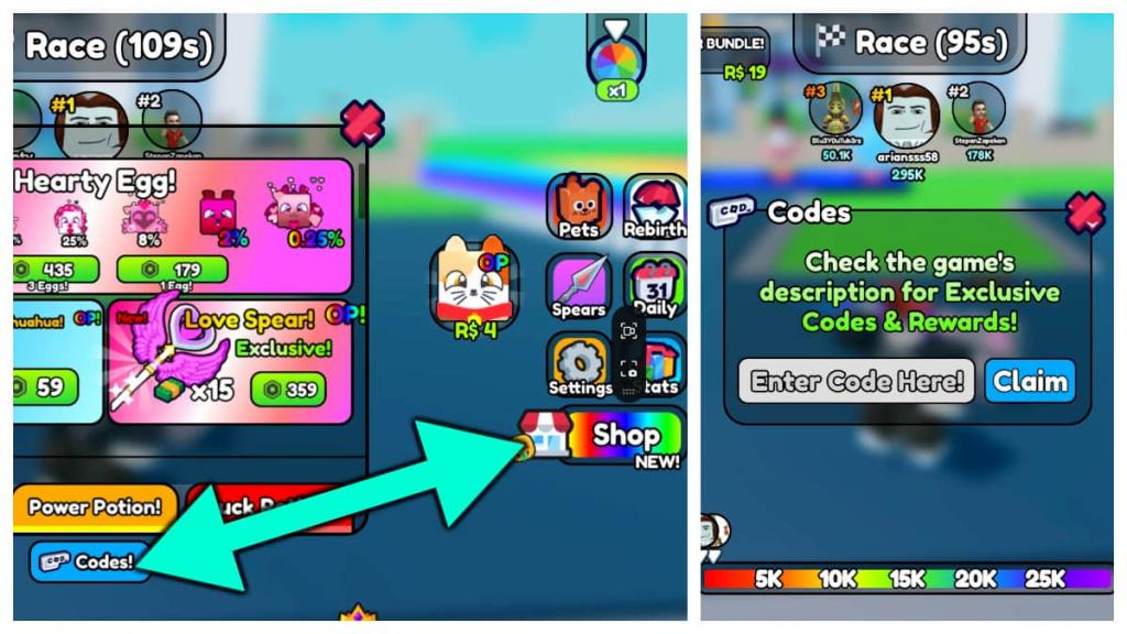 How to redeem Spear Training codes.