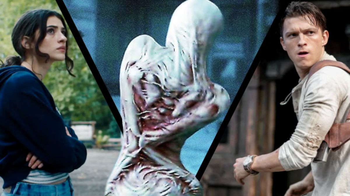 Live action collage: Until Dawn Clover (left), RtSH Lying Figure (middle), and Uncharted Nate (right)