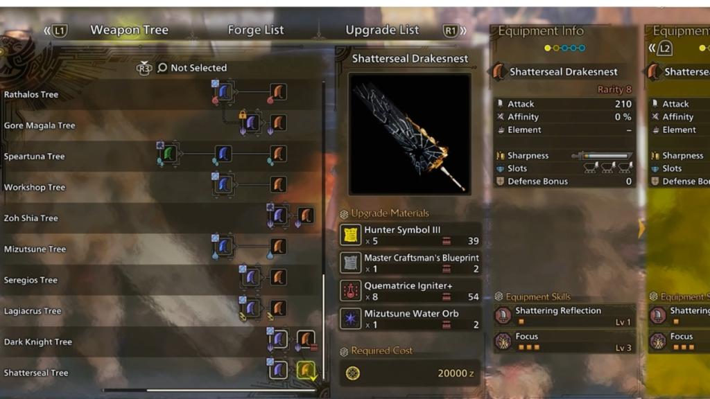 Crafting the Drakesnest in Monster Hunter Wilds