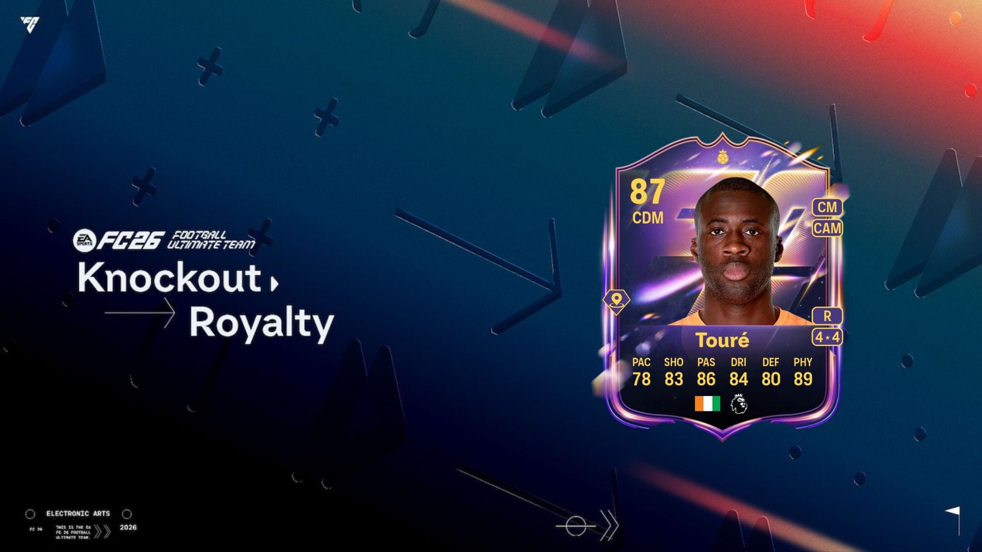 Yaya Toure Base Hero card in FC 26