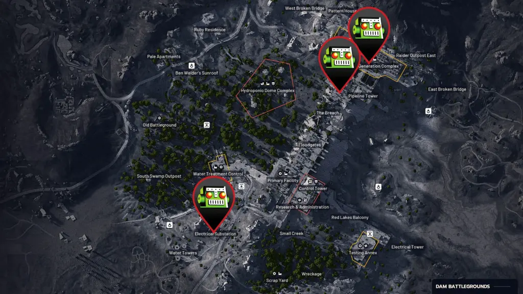 Voltage Converter location on Dam Battlegrounds in ARC Raiders