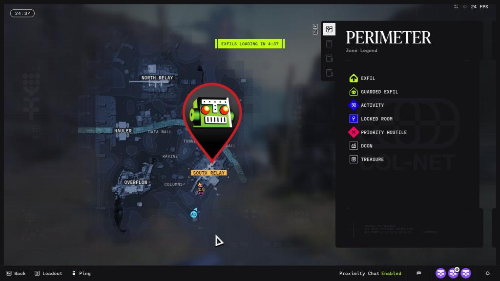 Location of the comms antenna in the South Relay in Marathon