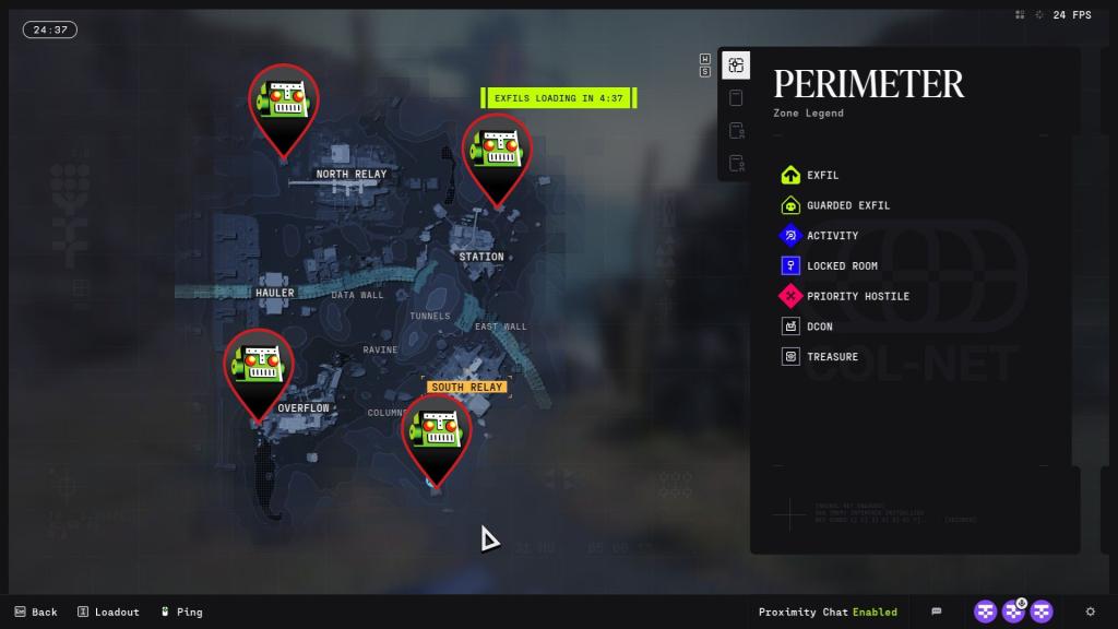 DCON locations on Perimeter