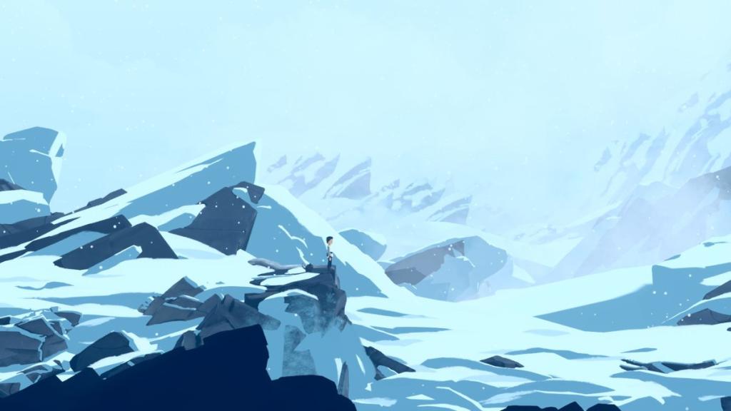 The snowy biome in Planet of Lana 2