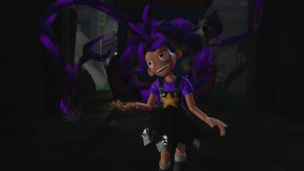 Lily Lovebraids looking carefree with her long hair flying everywhere in Poppy Playtime Chapter 5