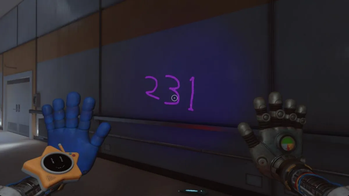 231 on UV light on corridor above Grand Stitchery