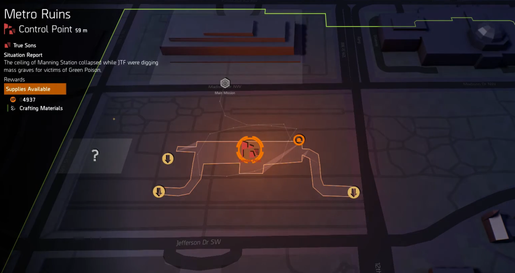 Metro Ruins entrance in Division 2