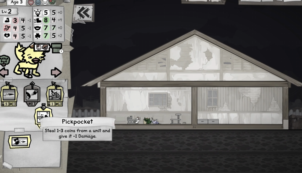 Pickpocket spell in Mewgenics