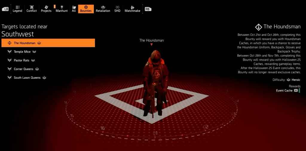 Bloody Houndsman bounty in The Division 2