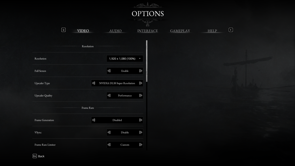 Norse Oath of Blood graphics settings