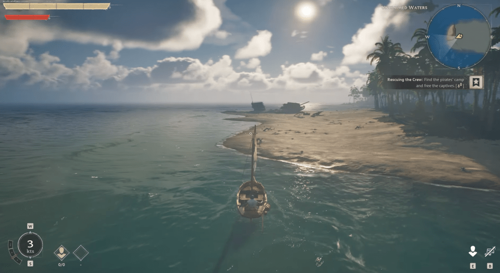 Wrecked ship in Windrose