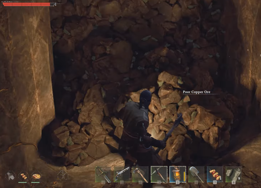 Mining Copper Ore in Windrose