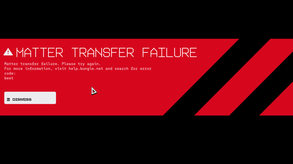 Matter Transfer Failure error in Marathon