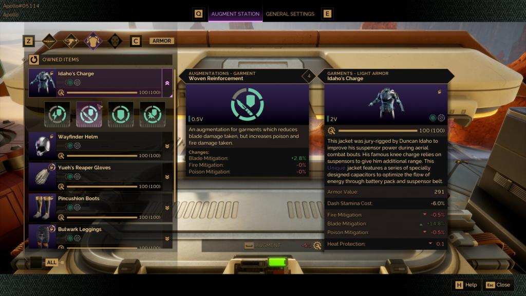 Crafting armor augments in Dune Awakening