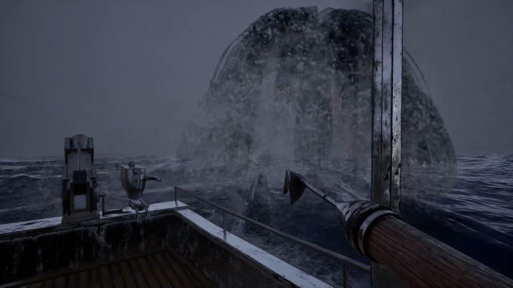 A close up of Umiga chasing the boat in UMIGARI